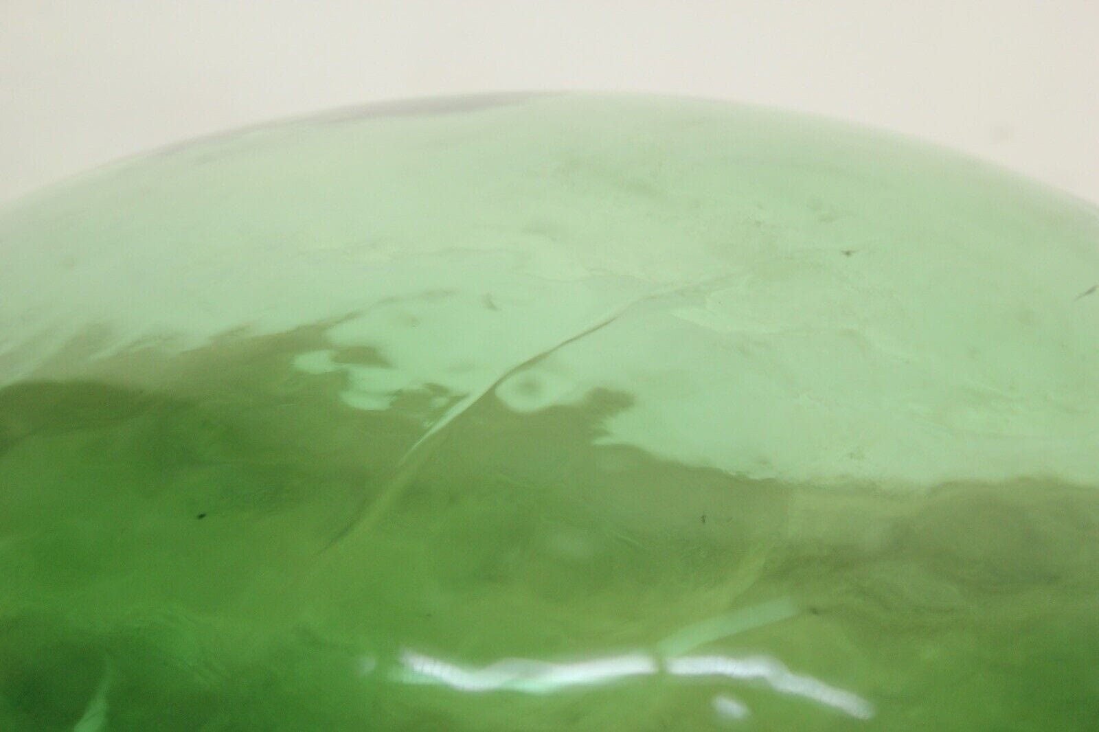 Damigiana in vetro da 54 litri antica vecchio boccione verde per vino villani . Vetri e Cristalli