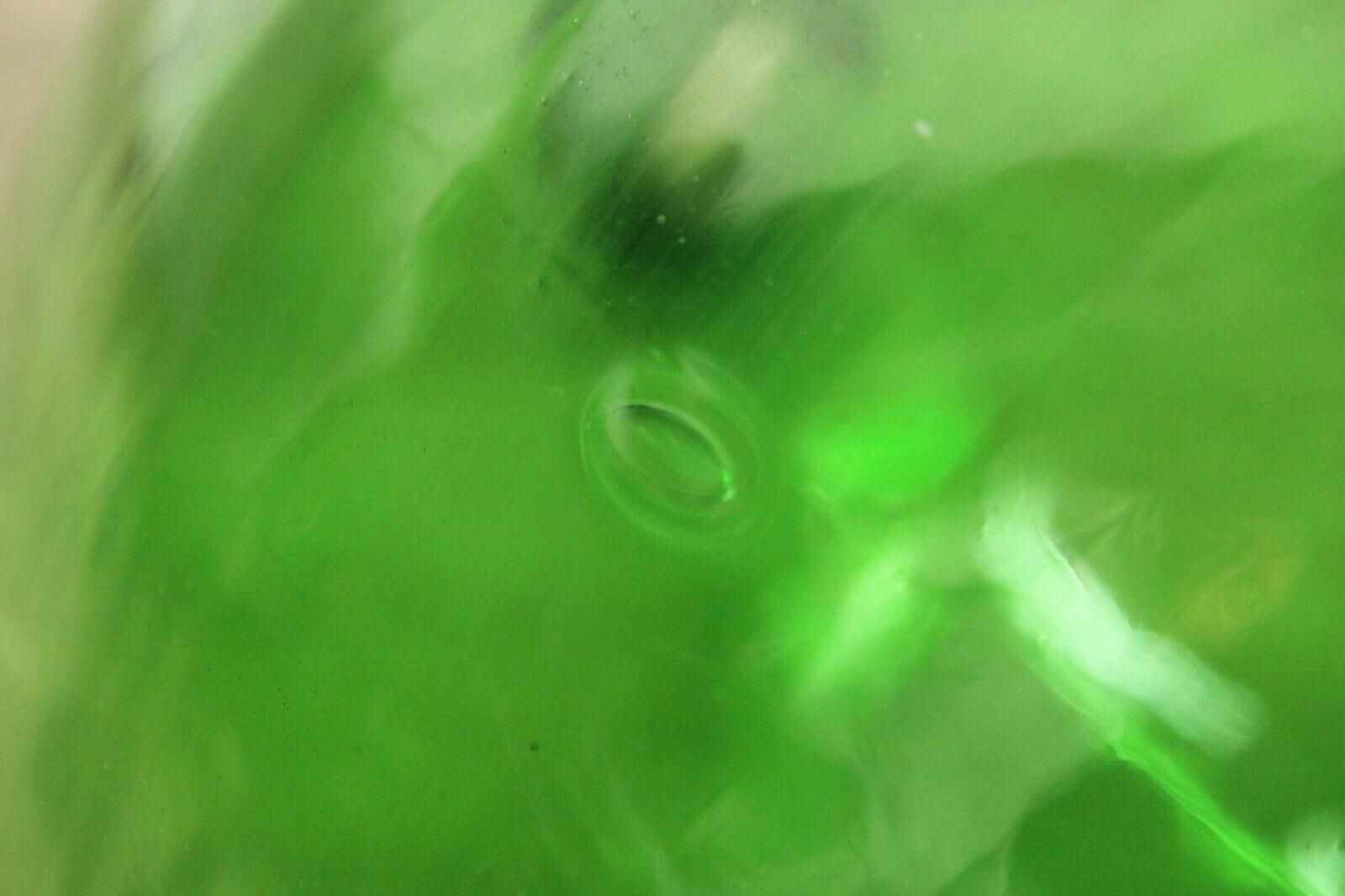 Damigiana in vetro da 54 litri antica vecchio boccione verde per vino villani . Vetri e Cristalli
