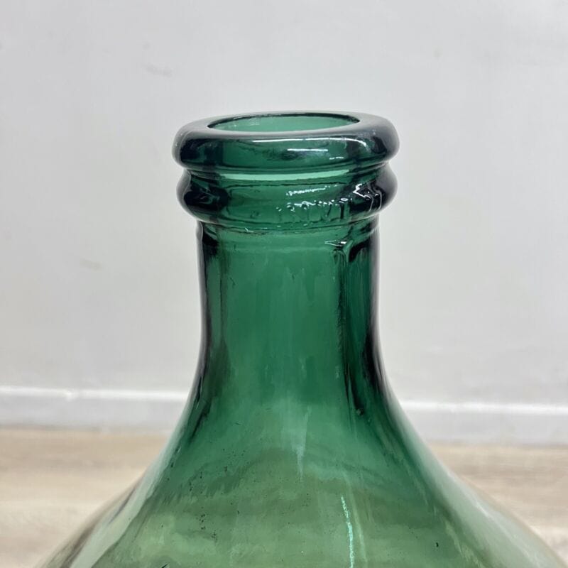 Damigiana in vetro soffiato da 54 litri antica vecchio boccione verde per vino Vetri e Cristalli