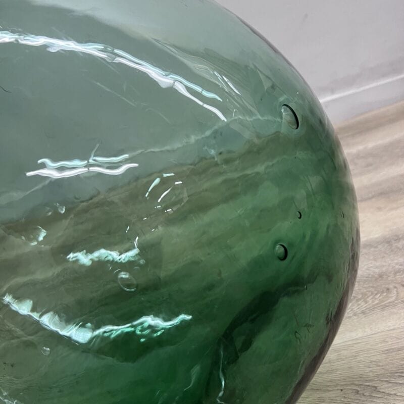 Damigiana in vetro soffiato da 54 litri antica vecchio boccione verde per vino Vetri e Cristalli