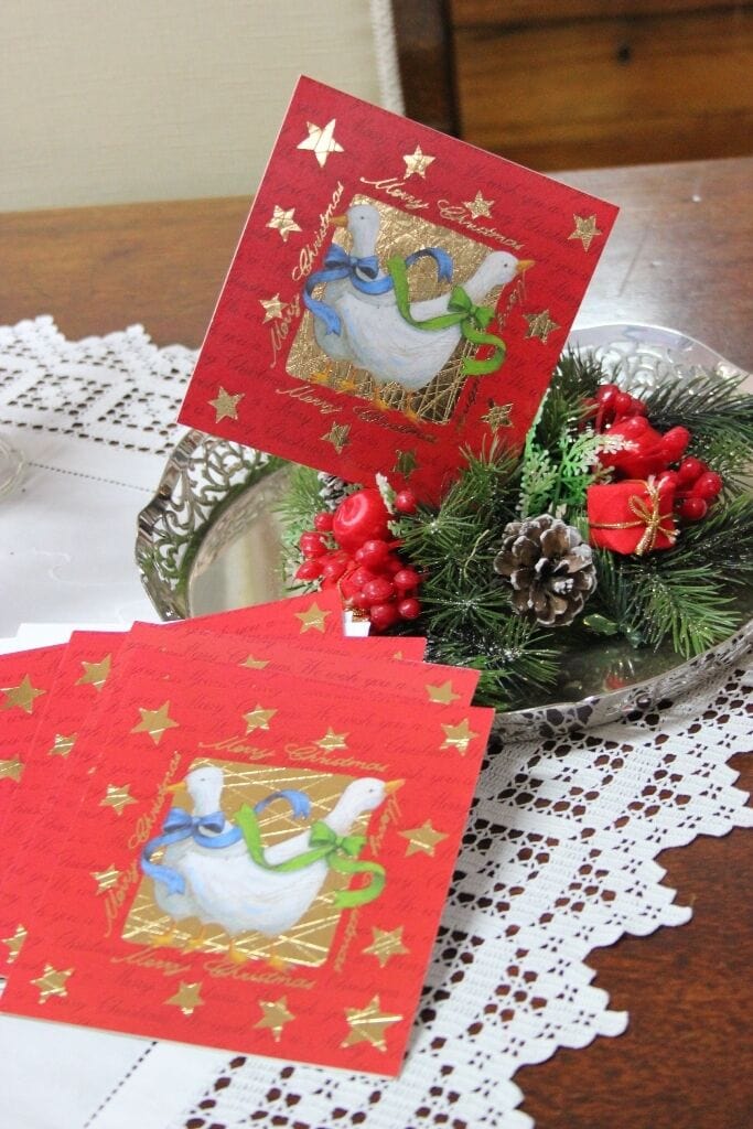 DIECI CARTOLINE VINTAGE DI AUGURI DI NATALE CON ANATRE - CARTOLINA NATALIZIA Other