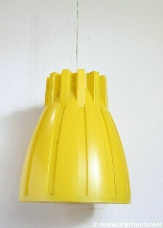 DRAKE LAMPADA VINTAGE A SOSPENSIONE COLORE GIALLO DESIGN CHANDRA MADE IN ITALY Lampade Appliques
