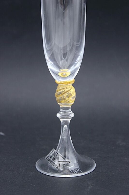 Flute in vetro per champagne bicchiere a calice natalizio NASON e MORETTI natale Vetri e Cristalli