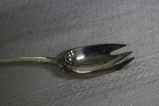 FORCHETTA D'EPOCA  IN SILVER PLATE PER SOTTACETI  L. 27 cm -  CUCCHIAIO VINTAGE Sheffield & Argento