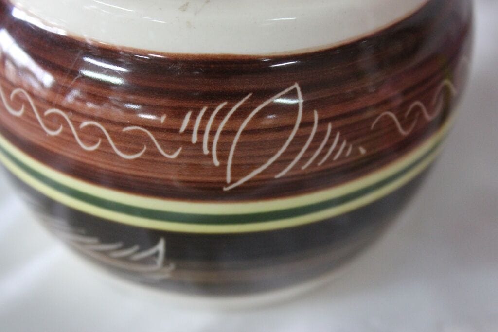 FORMAGGIERA D'EPOCA IN CERAMICA VINTAGE DRAGON POTTERY SUGAR BOWL  JAR POT Ceramiche e Porcellane