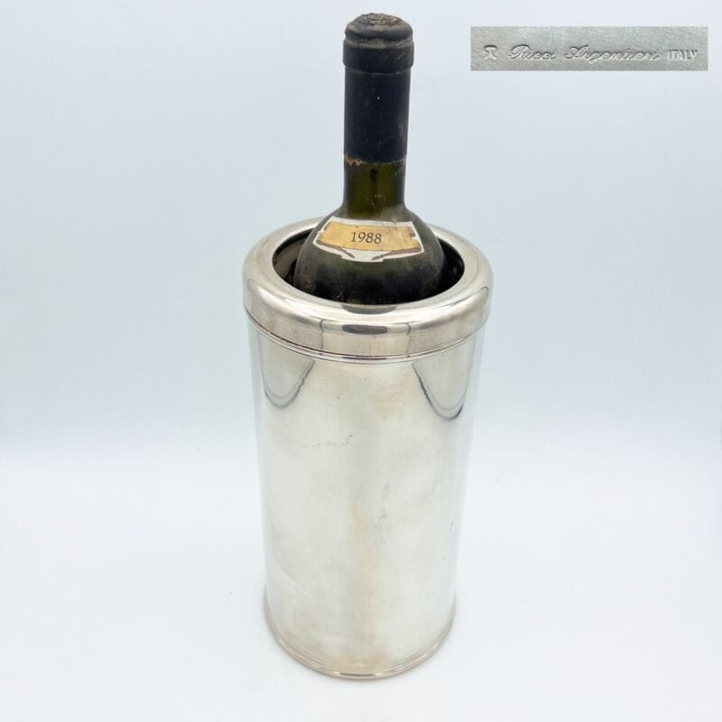 Glacette in argento silver plated vintage secchiello per da vino portabottiglia Sheffield & Argento