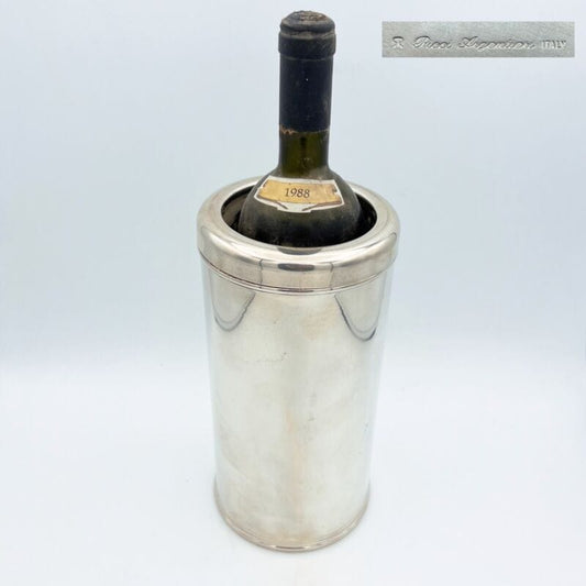 Glacette in argento silver plated vintage secchiello per da vino portabottiglia Sheffield & Argento