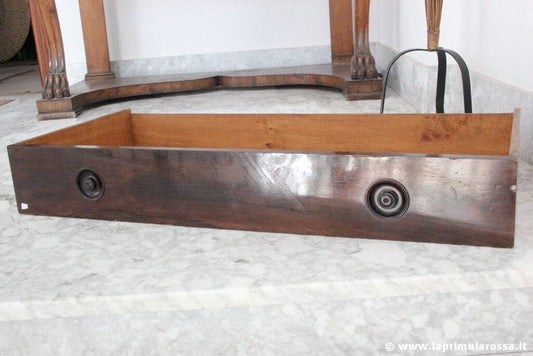 GRANDE CASSETTO ANTICO IN LEGNO L. CM 99 X 45 MENSOLA EPOCA 800 TECA  SCATOLA Scatole in legno