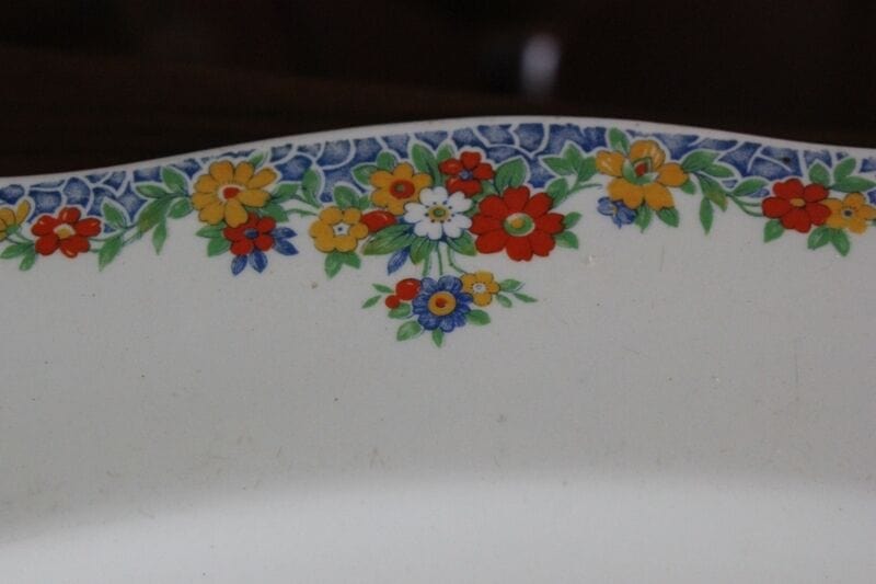 GRANDE VASSOIO D'EPOCA IN CERAMICA / VECCHIO PIATTO INGLESE DA PORTATA Ceramiche e Porcellane