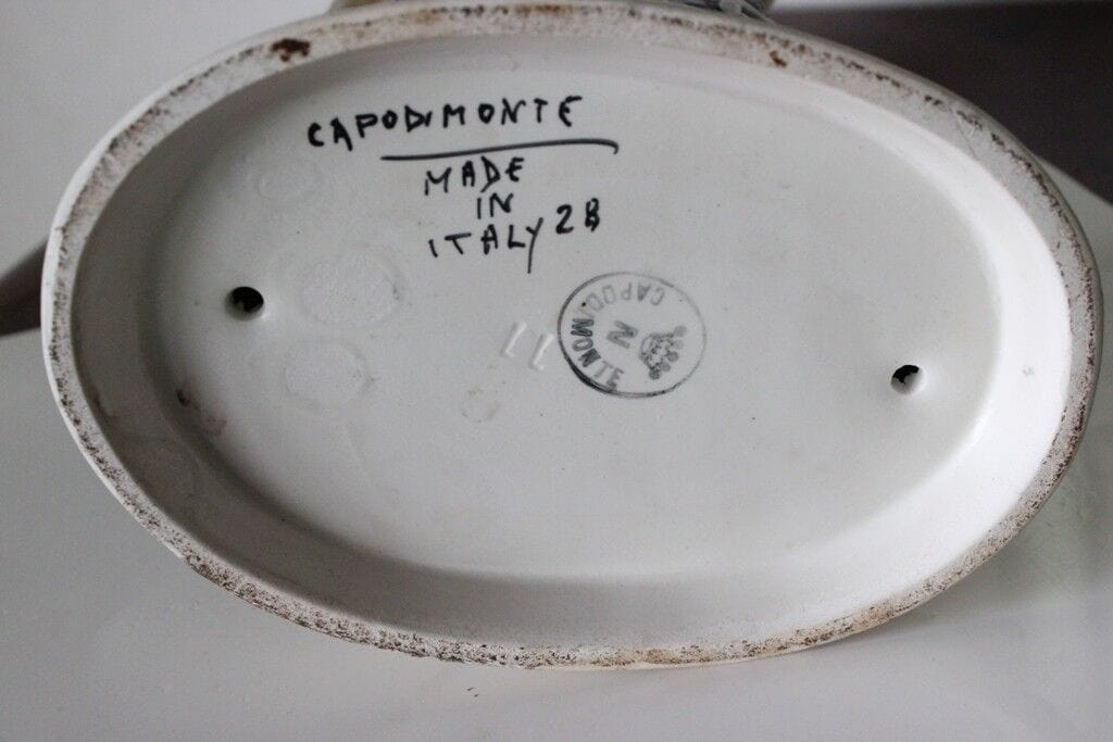 HUNTER  VINTAGE LARGE PORCELAIN CAPODIMONTE H cm 33 MADE ITALY - FIGURA D'EPOCA Ceramiche e Porcellane
