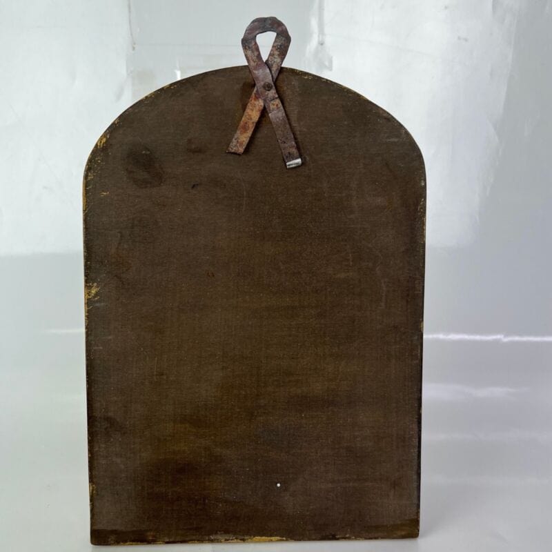 Icona antica religiosa sacra in legno Madonna di San Bernardino con Bambino Oggetti sacri - rosari