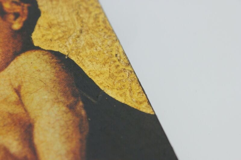 Icona religiosa Sant Antonio stampa su tavola in legno oro vintage stile antico Oggetti sacri - rosari