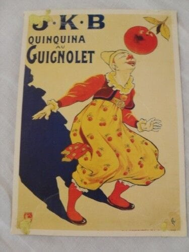 J.K.B.QUIQUINA ANNO 1995 CARTOLINA PUBBLICITARIA ORIGINALE D'EPOCA cm 15X21 Pubblicità vintage