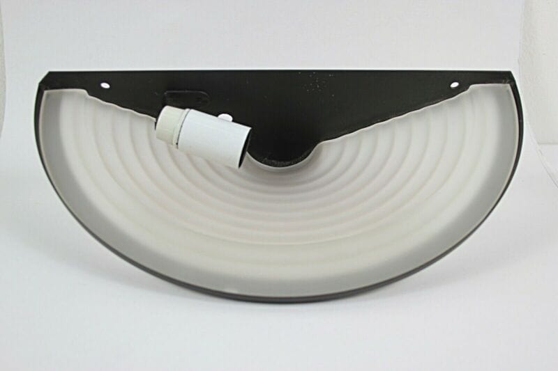 Lampada da parete applique in vetro Murano modernariato satinato bianco nero Lampade Appliques