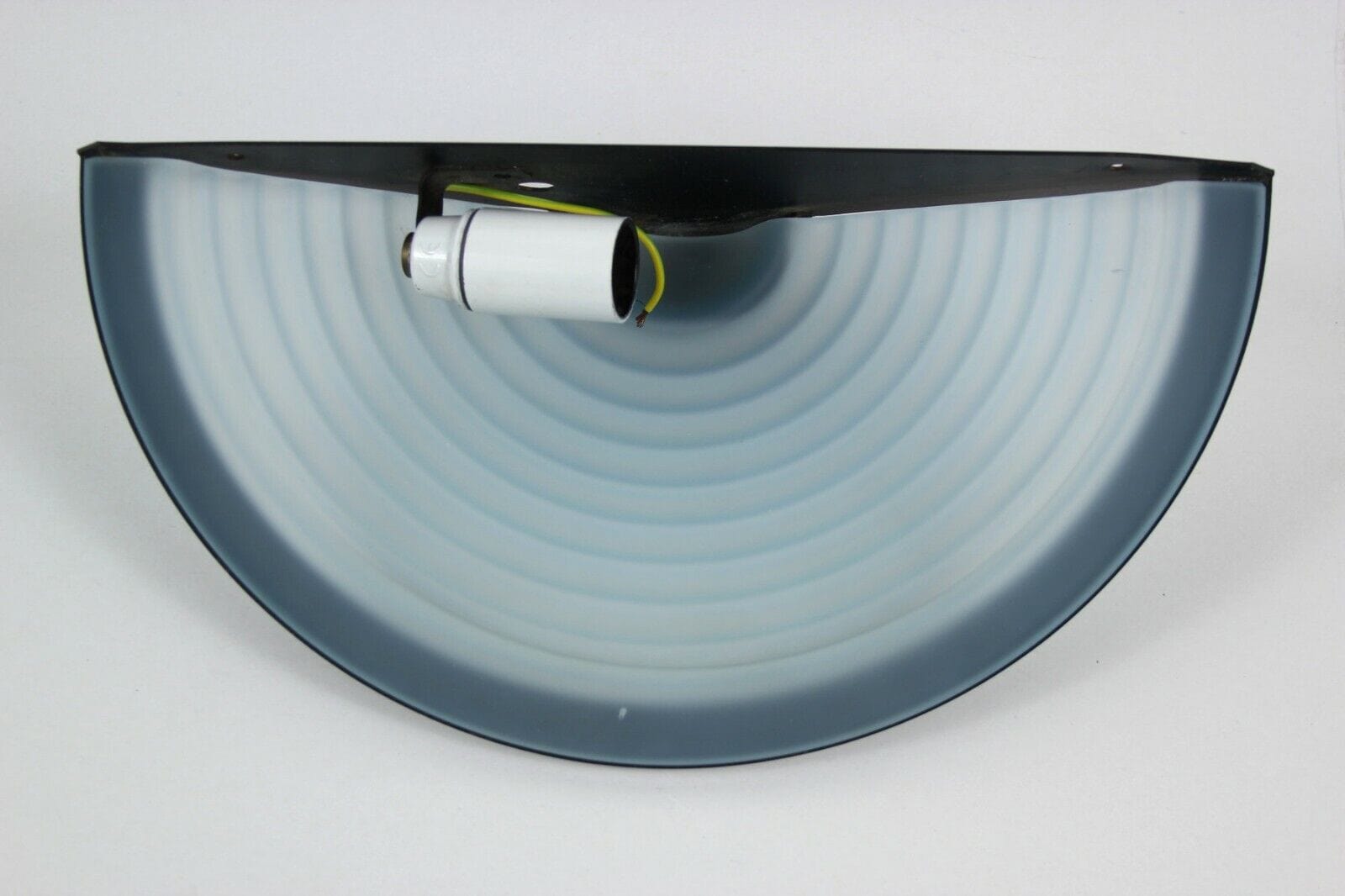 Lampada da parete applique in vetro Murano modernariato satinato celeste nero Lampade Appliques
