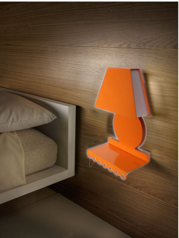 Lampada da parete applique mensola di design Zeroombra comodino modernariato led Lampade Appliques