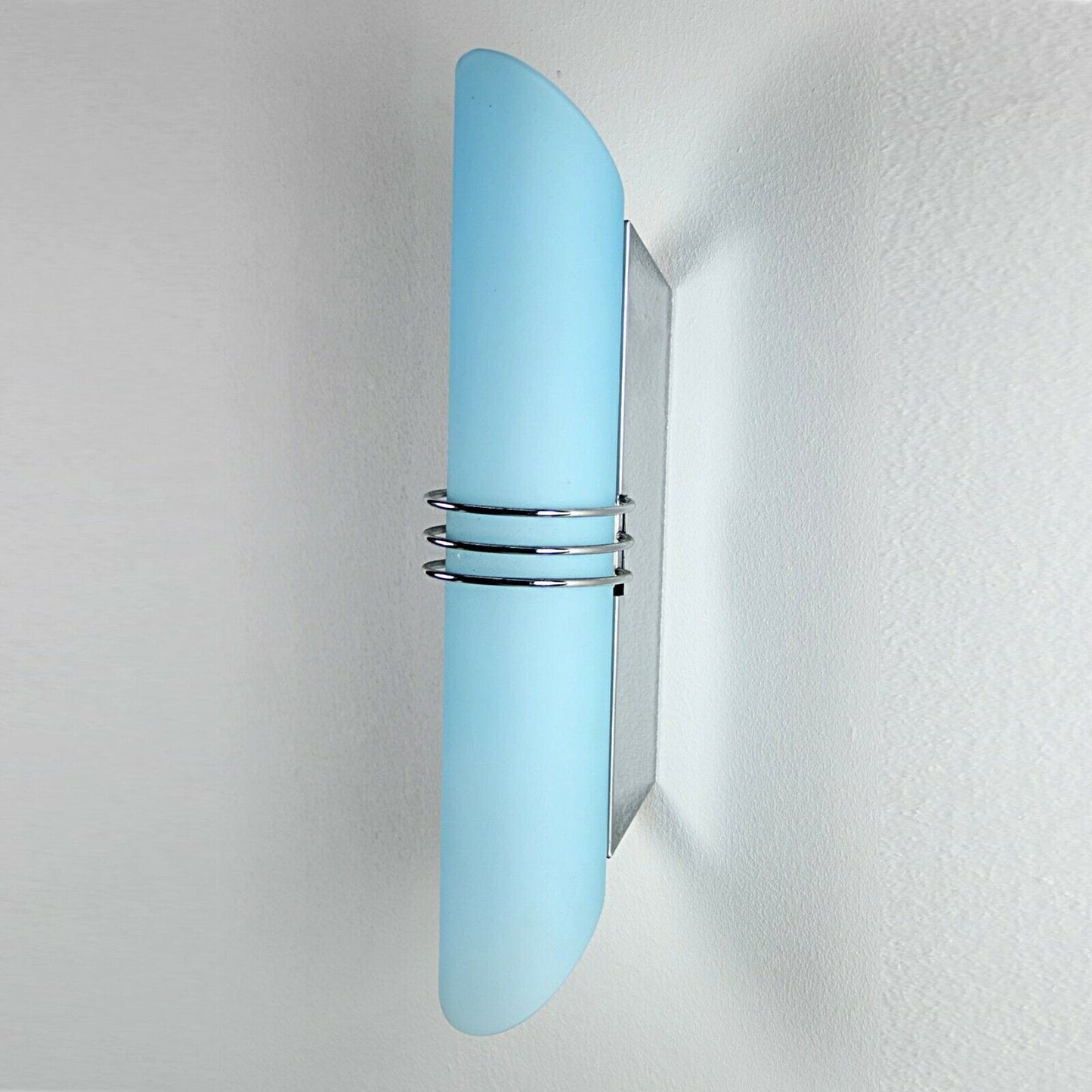 LAMPADA DA PARETE MODERNARIATO APPLIQUE CROMATO DIFFUSORE IN VETRO INCAMICIATO Lampade Appliques