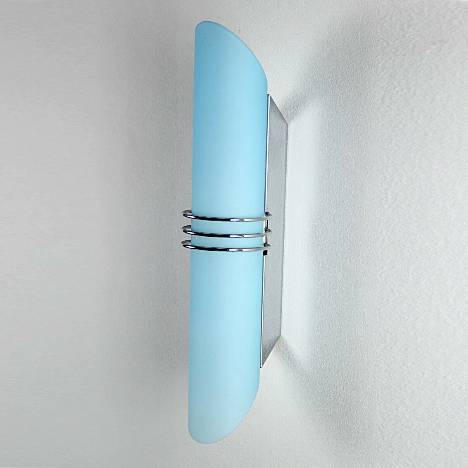 LAMPADA DA PARETE MODERNARIATO APPLIQUE CROMATO DIFFUSORE IN VETRO INCAMICIATO Lampade Appliques
