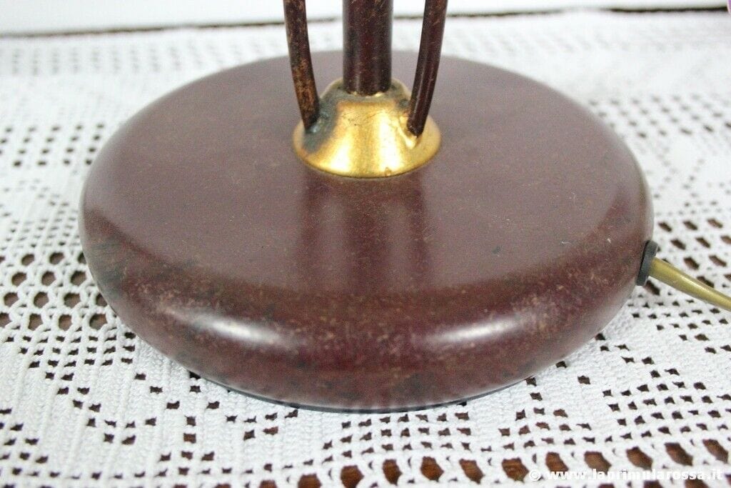 LAMPADA DA TAVOLO ANNI 80 LIBERTI LAMP ABAT JOUR RUSTICA - VINTAGE ITALIAN LAMP Lampade Appliques