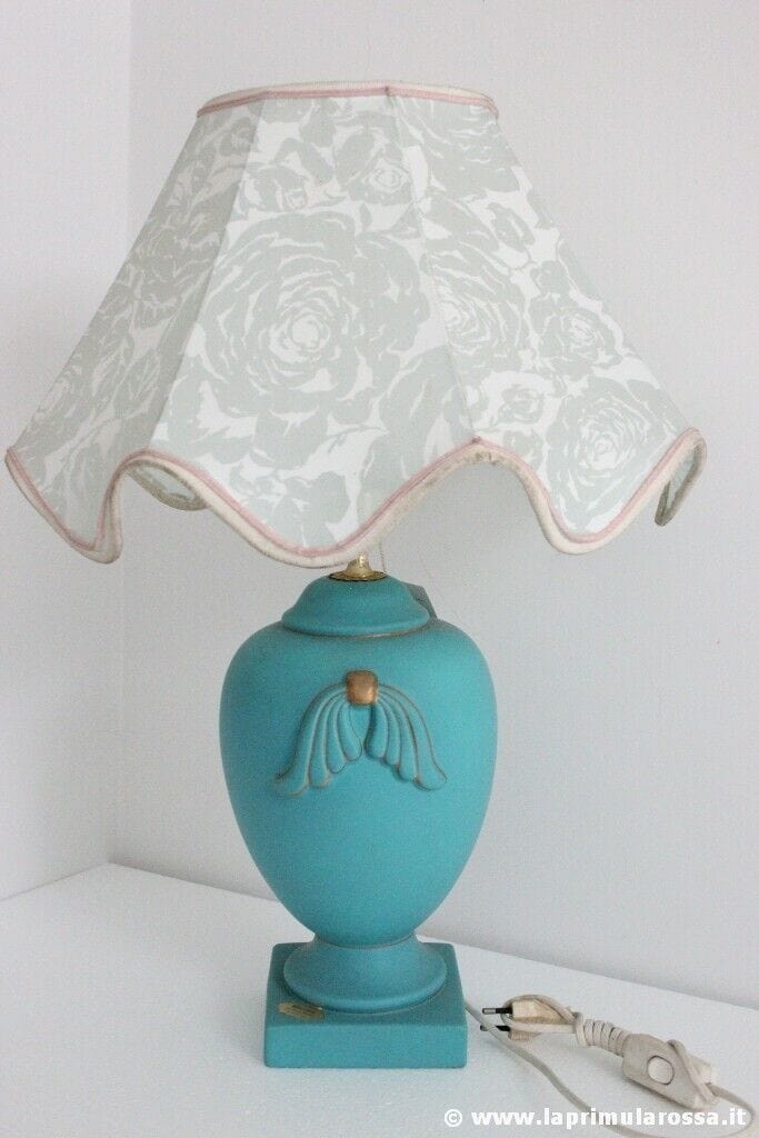 LAMPADA DA TAVOLO ANNI 90 IN CERAMICA DI BASSANO h cm58 VINTAGE TABLE LAMP ITALY Lampade Appliques