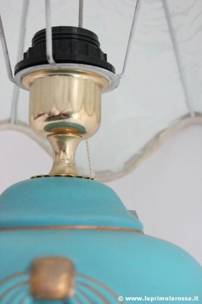 LAMPADA DA TAVOLO ANNI 90 IN CERAMICA DI BASSANO h cm58 VINTAGE TABLE LAMP ITALY Lampade Appliques