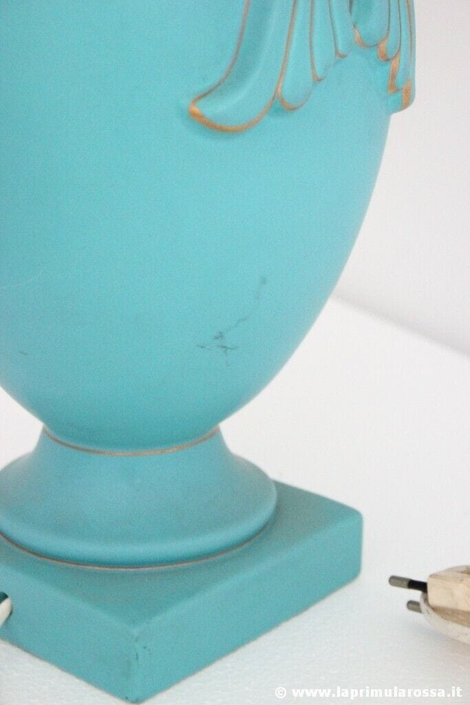 LAMPADA DA TAVOLO ANNI 90 IN CERAMICA DI BASSANO h cm58 VINTAGE TABLE LAMP ITALY Lampade Appliques