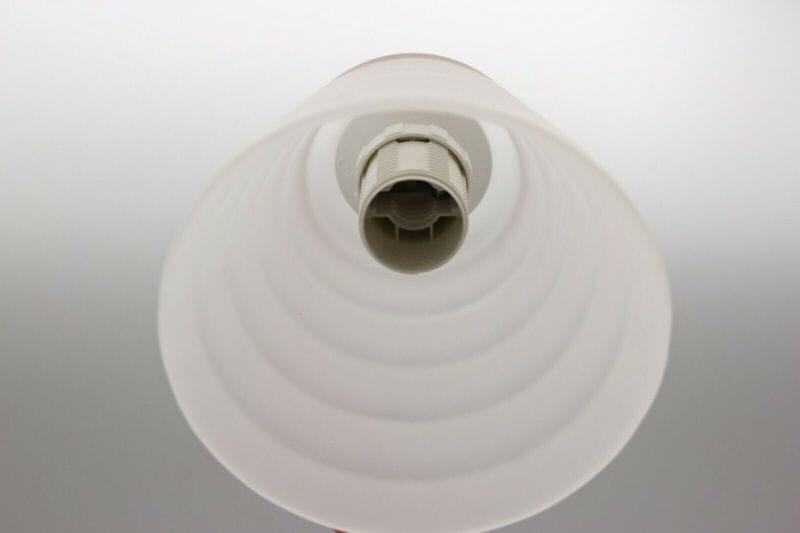 Lampada da tavolo arancione vintage per scrivania in metallo cristallo GIBAS Lampade Appliques