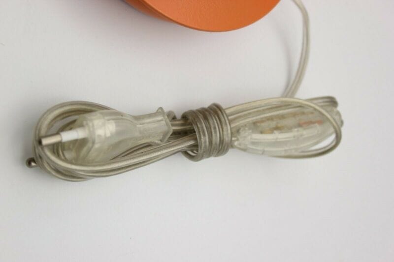 Lampada da tavolo arancione vintage per scrivania in metallo cristallo GIBAS Lampade Appliques