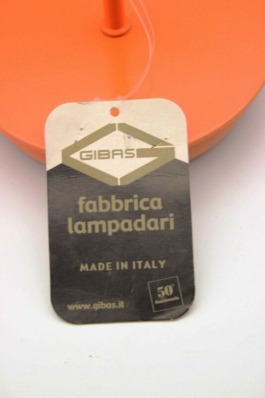 Lampada da tavolo arancione vintage per scrivania in metallo cristallo GIBAS Lampade Appliques