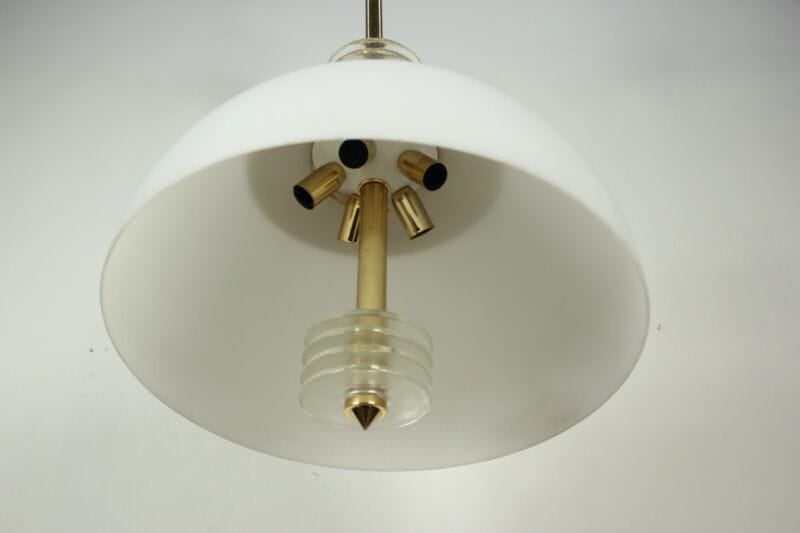 Lampadario lampada a sospensione cupola vintage in vetro di murano modernariato Lampade Appliques
