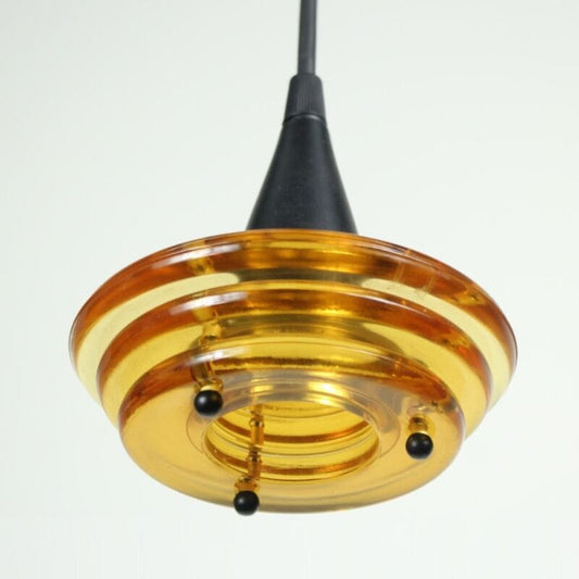 Lampadario lampada a sospensione pendente space age ambra Murano AV MAZZEGA Lampade Appliques