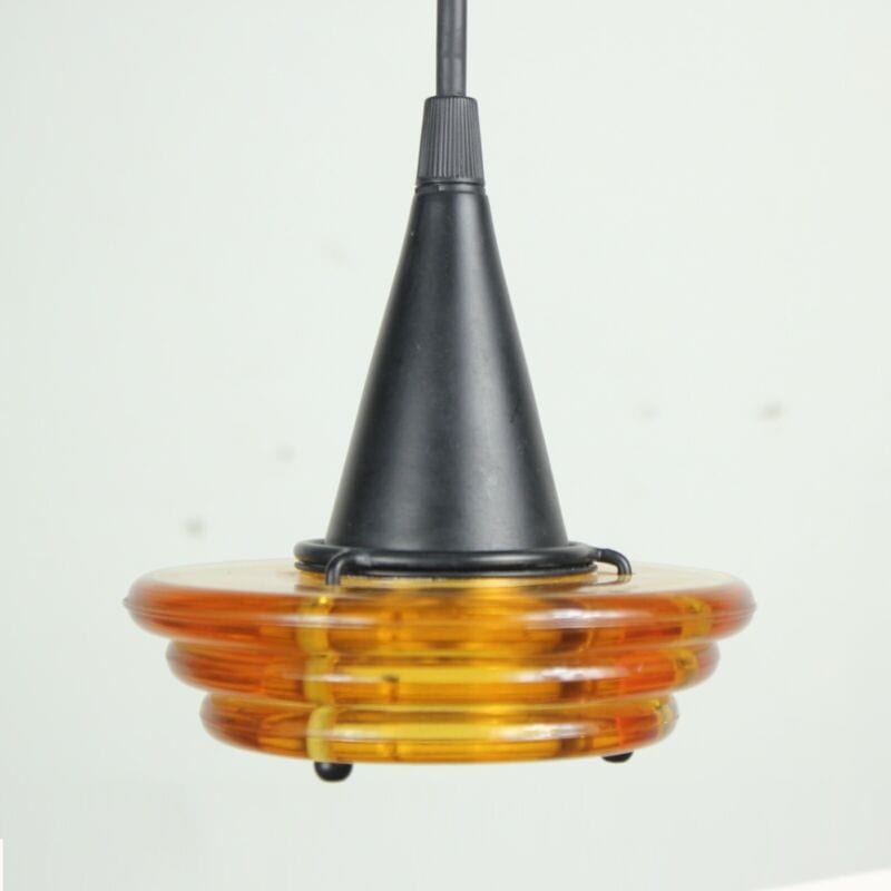 Lampadario lampada a sospensione pendente space age ambra Murano AV MAZZEGA Lampade Appliques