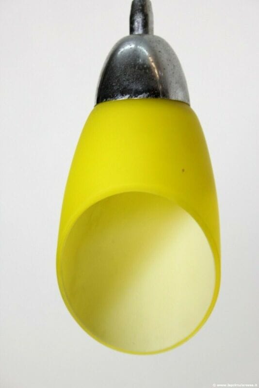 Lampadario vintage anni 70 stile stilnovo flessibile in vetro colorato lampada Lampade Appliques