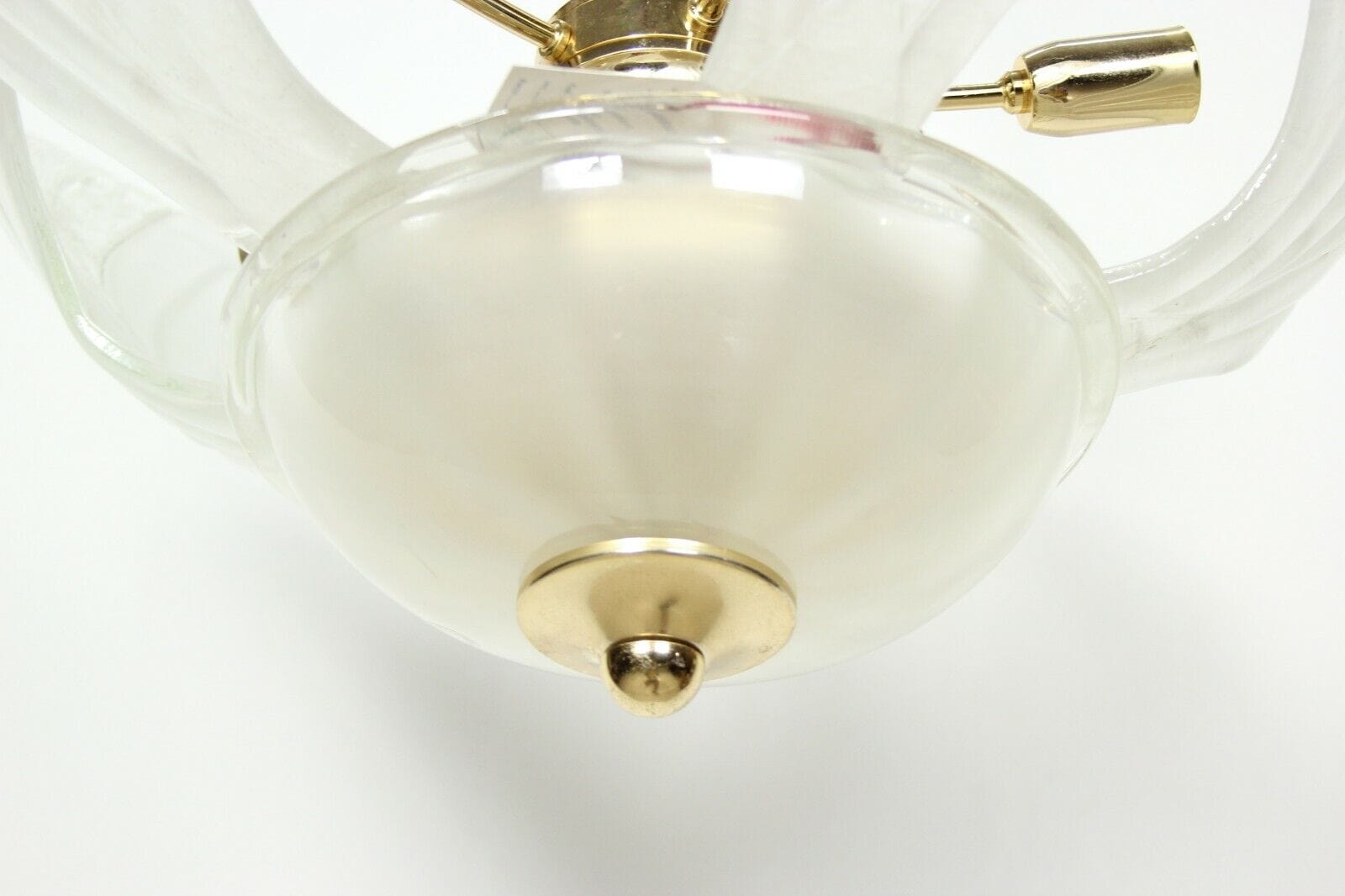 LAMPADARIO VINTAGE CON GRANDI FOGLIE IN VETRO  DI MURANO - LAMPADA A SOSPENSIONE Lampade Appliques