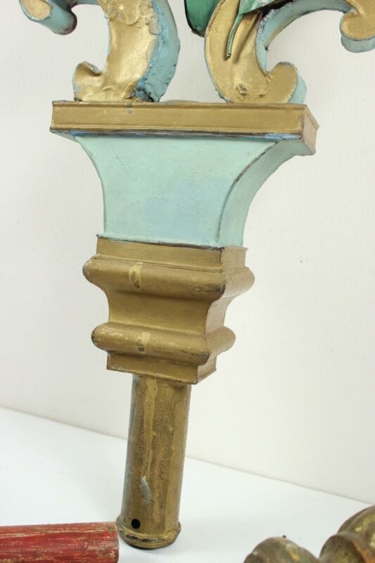 Lanterna antica veneziana da processione cilostro basculante liberty lume latta Oggetti sacri - rosari