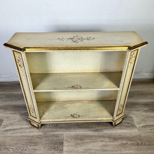 Libreria a giorno consolle stile antica veneziano 700 laccata dipinta in legno Complementi d'arredo