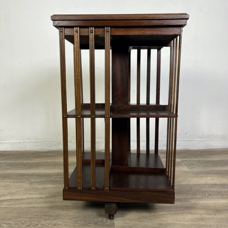 Libreria girevole stile antico vittoriano inglese in legno reggilibri tavolo Complementi d'arredo