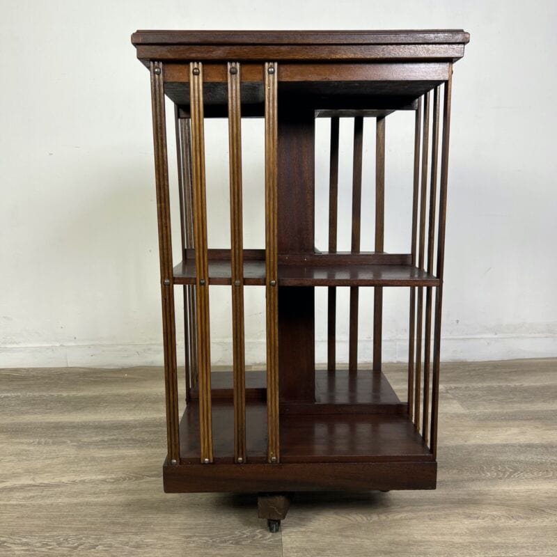 Libreria girevole stile antico vittoriano inglese in legno reggilibri tavolo Complementi d'arredo