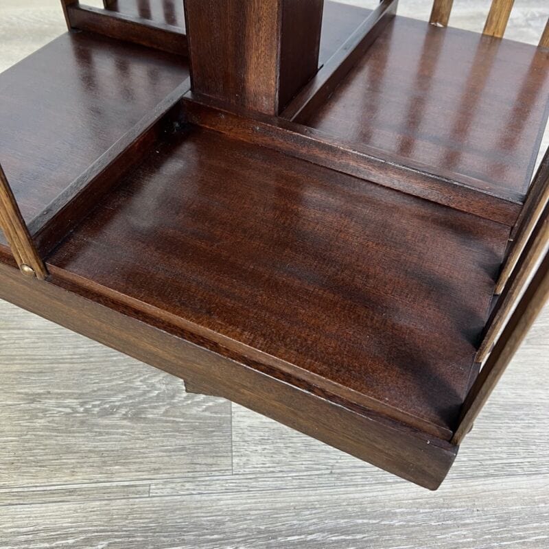 Libreria girevole stile antico vittoriano inglese in legno reggilibri tavolo Complementi d'arredo