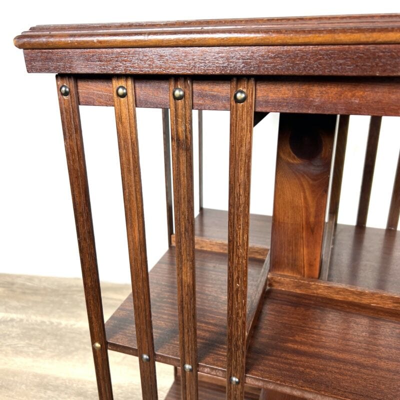 Libreria girevole stile antico vittoriano inglese in legno reggilibri tavolo Complementi d'arredo