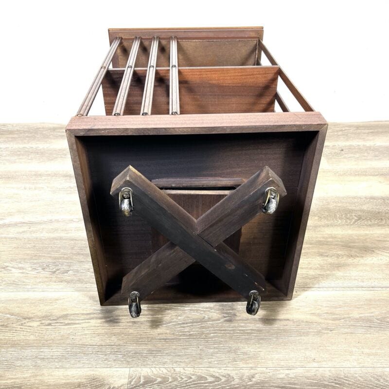 Libreria girevole stile antico vittoriano inglese in legno reggilibri tavolo Complementi d'arredo