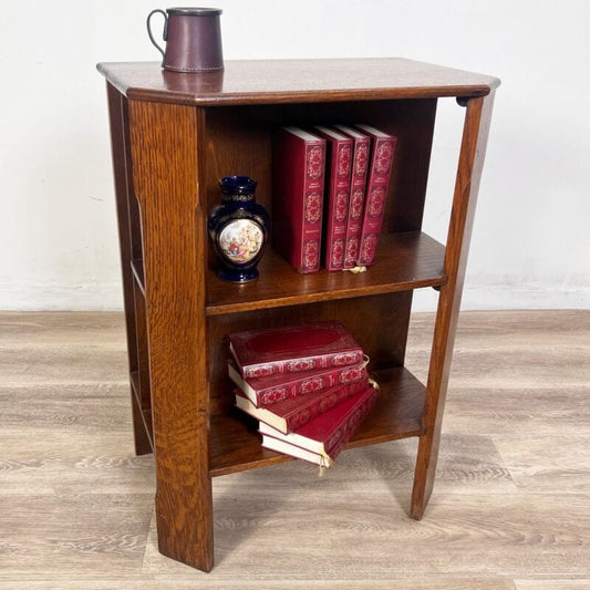 Libreria stile anni 30 antica in legno mobile mobiletto etagere tavolino 900 Arredamento