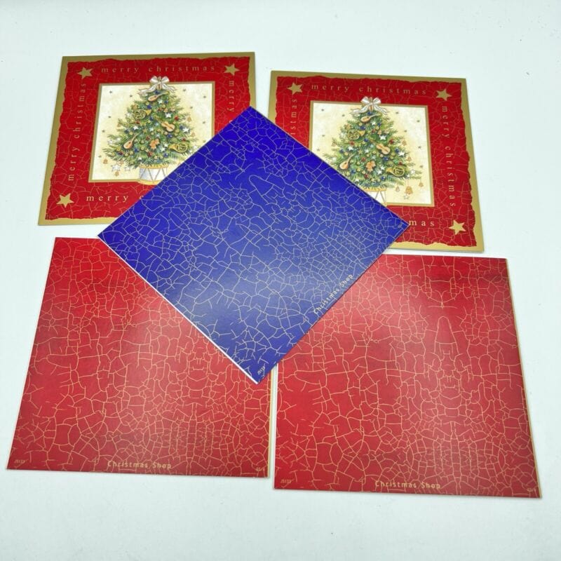 Lotto 5 cartoline di Buon Natale Vintage Natalizie inglesi di Lusso con Albero Other