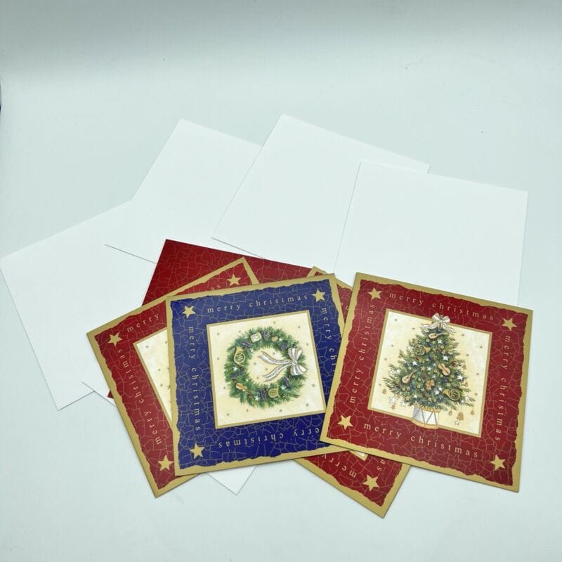 Lotto 5 cartoline di Buon Natale Vintage Natalizie inglesi di Lusso con Albero Other