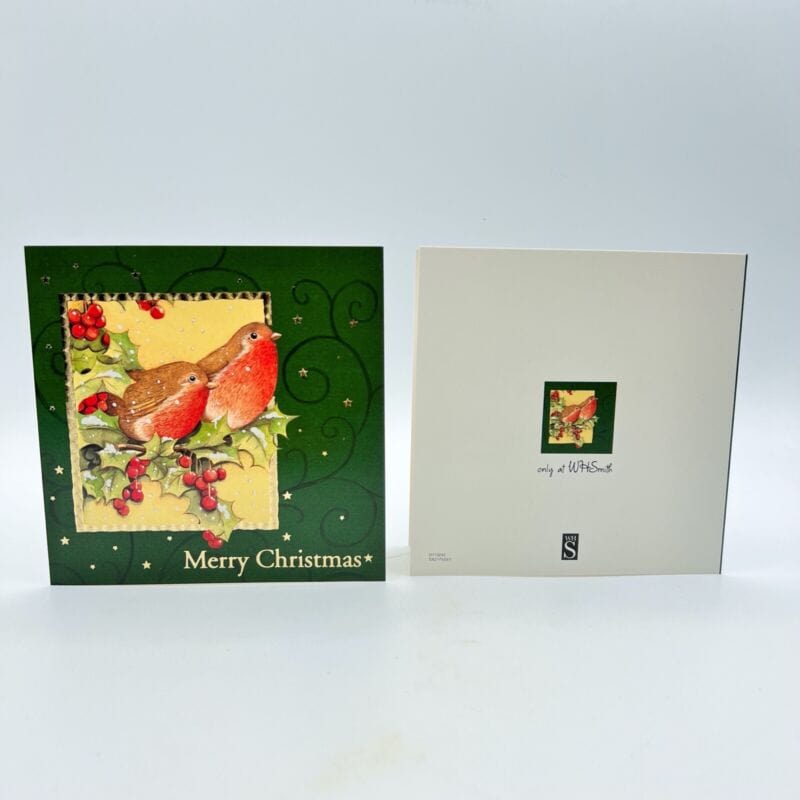 Lotto 5 cartoline di Buon Natale Vintage Natalizie inglesi di lusso con Uccelli Other