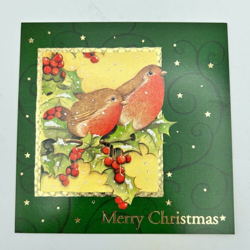 Lotto 5 cartoline di Buon Natale Vintage Natalizie inglesi di lusso con Uccelli Other
