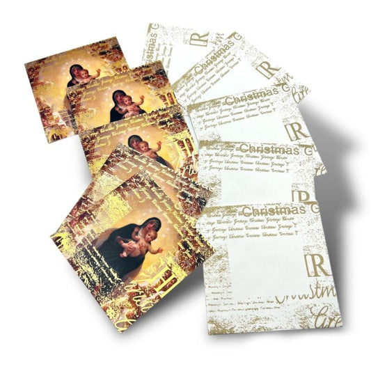 Lotto 5 cartoline di Buon Natale Vintage Natalizie inglesi Madonna con Bambino Other