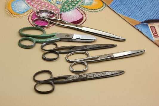 LOTTO 5 FORBICI DA SARTO SARTA ANTICHE VECCHIE FORBICE INGLESE VINTAGE SARTORIA Other