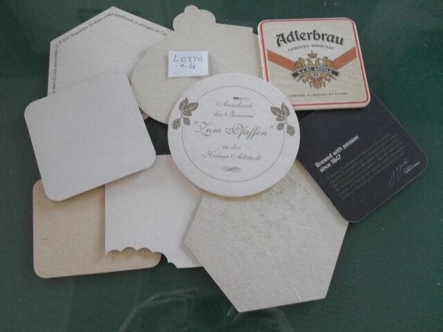 LOTTO DI 9 SOTTOBICCHIERI BIRRA  BEER MATS VINTAGE MIIZIG GRIMBERGEN  ADLERBRAU Birra & dintorni