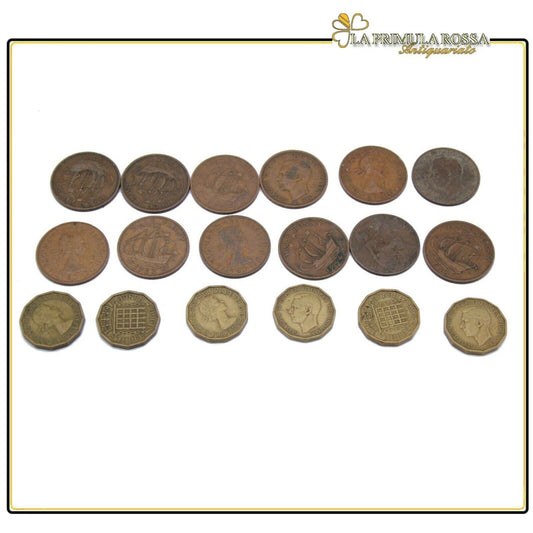 Lotto monete antiche regno unito inglesi Inghilterra 1900 penny da collezione Other